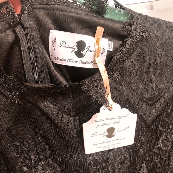 Dainty Jewells Black Lace Dress NWOT - Picture 6 of 10